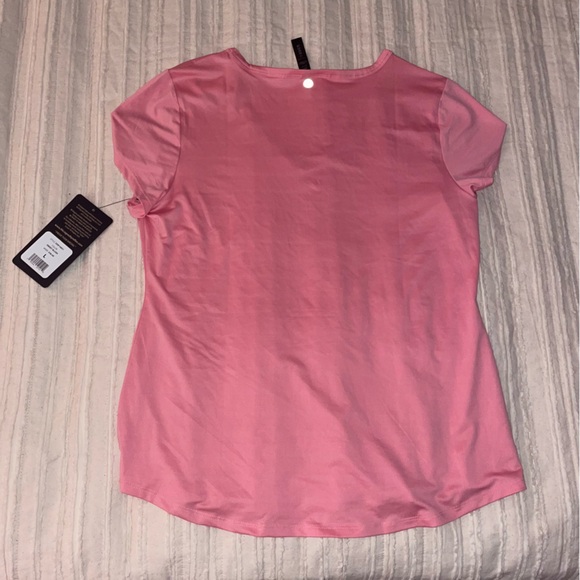 NWT Pink V Neck Workout Athletic Shirt - Picture 5 of 6